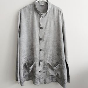 Jacquard Floral Tunic Blouse - CP Shades Sausalito